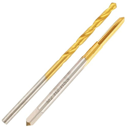 M2x0.4 Ti-Coated Tap and 1.6mm Drill Bit Set - size: M2x0.4 Tap & 1.6mm Drill