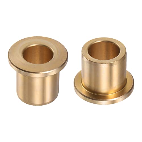HARFINGTON 2pcs Flange Bearing Sleeve 13mm Bore 19mm OD 20mm Length 3mm Flange Thickness Bronze Bushing Self-Lubricating Bushings Sleeve for Industrial Equipment - size: 13mmx19mmx20mm