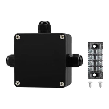 JINDOUZI ABS IP67 Waterproof Dustproof Electrical Junction Box, with 15A 600V Barrier Terminal Cable Connector, 3P Power Junction Box（3.26 * 3.18 * 2.2in） - size: 3P 3.26" x 3.18" x 2.2"