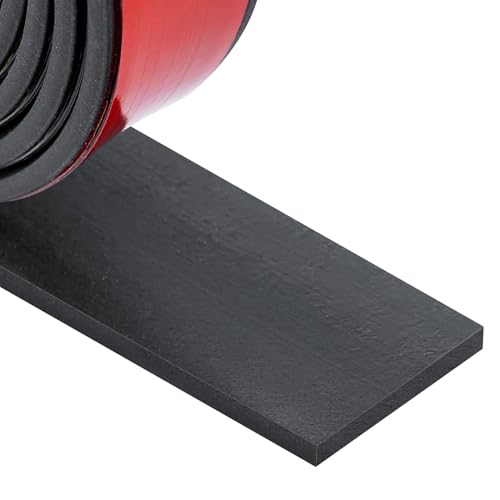 Neoprene Rubber Strips With Adhesive Backing - Self Stick Seal Gasket for Matting Padding - 1" Wide x 1/5" Thick x 10' Long - size: 1" Wide x 1/5" Thick x 10' Long
