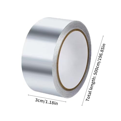 Thicker Aluminum Foil Tape, Heat-Resistant Adhesive Tape for Home Use, Dressing Table, Washstand Accessories (5m) - color: 5m
