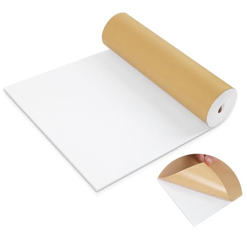 LSGCQ Sponge Neoprene Foam Padding Self Adhesive Foam Sheets, White - color: White, size: 12" Wide x 1/16" Thick x 118" Long
