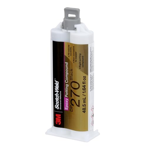 3M Scotch-Weld Epoxy Potting Compound DP270, Black, 48.5mL Duo-Pak, 1 Each - size: 48 mL (1.64 fl oz)
