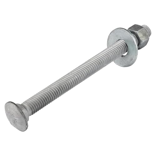 5/8" x 6" (25 pk) Hot Dip Galvanized 307A Carriage Bolt, Washer, Nut Kit by Makers Bolt - size: 5/8" X 6"