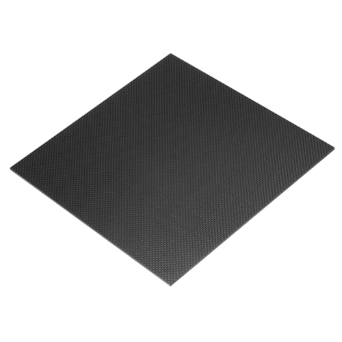 MECCANIXITY 3K Carbon Fiber Plate Panel Sheets, 240 x 240 x 3mm Carbon Fiber Board Plate Glossy Laminate Plain Weave Panel Sheets Flexible for RC Aircraft, Model Car, Auto Parts - size: 240 x 240 x 3mm/9.45 x 9.45 x 0.12 inches