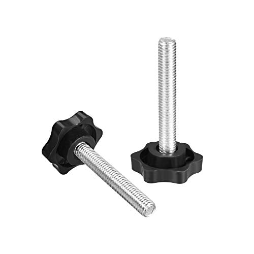 uxcell Clamping Handle Screw Knobs Handle Star Knob M8 x 50mm Male Thread 2pcs - size: M8x50mm