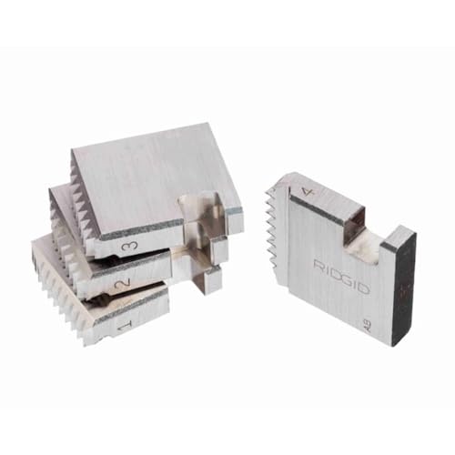RIDGID 37835 Manual Threader Pipe Dies, Right-Handed Alloy NPT Pipe Dies with Nominal Pipe Size of 1-Inch for Ratchet Threaders or 3-Way Pipe Threaders