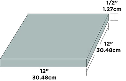 Sorbothane Vibration Damping Sheet Stock (70 Duro, 1/2 x 12 x 12in) - size: 1/2 x 12 x 12in