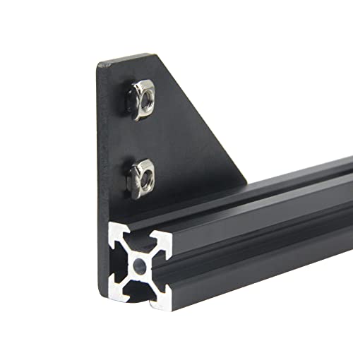 12PCS Corner Bracket Plate Outside Joining Plate for 2020 Series Aluminum Profile 3D Printer Frame (L-Black-2020) - style: L-Black-2020