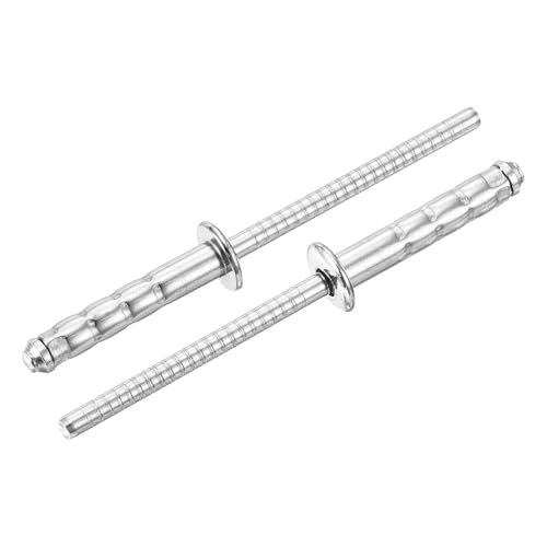 uxcell 50Pcs 5/32" x 3/4" 304 Stainless Steel Round Head Double-Drum Blind Rivets, Pull Nail Drum Type Blind Rivets for DIY, Sheet Metal, Automotive Repairs, Furniture, Boat (Silver) - size: 5/32" x 3/4"
