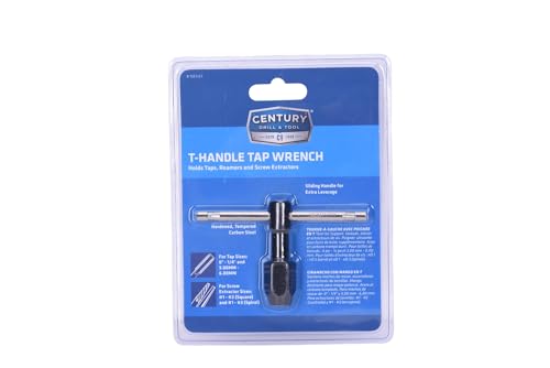 Century Drill & Tool 98501 T-Handle Tap Wrench, 0"-1/4", 3.0-6.0mm - size: 0" to 1/4", 0.00 to 6.0M