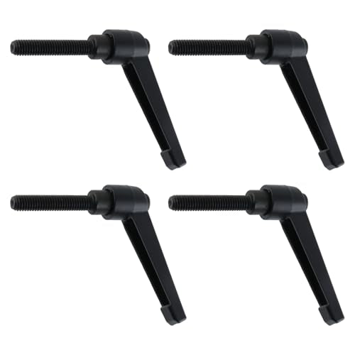 Clamping Lever Handles M8 x 40mm Push Button Ratchet Lever Male Threaded Stud Adjustable Handles Hand Knobs Rotating Screw Handles Bolts with Locking Lever -4pcs - size: M8 x 40mm