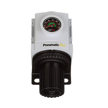 PneumaticPlus PPR3-N03BG Compressed Air Pressure Regulator, 3/8" NPT - size: 3/8" NPT