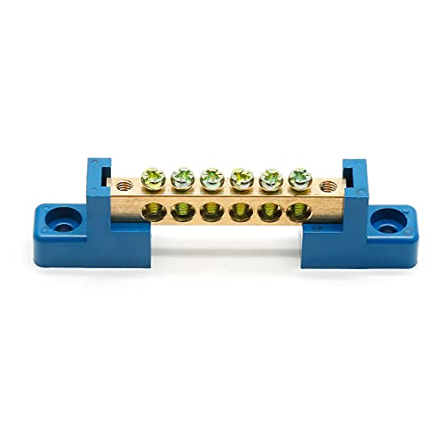 Bonsicoky Ground Bus Bar Terminal Block, 2Pcs