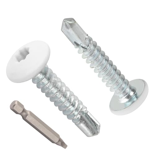Enclosed Trailer Screws Self Tapping White 100 Pack #10 x 1 Inch - color: White, size: #10 x 1 Inch