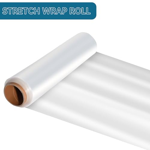 Stretch Film Shrink Wrap Roll 20" x 1500FT, Heavy Duty Stretch Wrap 4 Pack - size: Clear 20in 4Roll