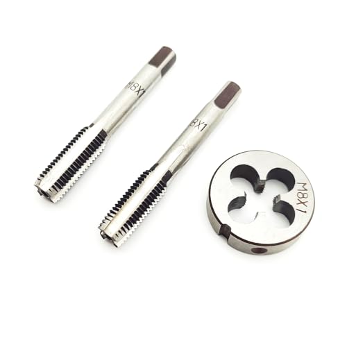 AtticZone M8 x 1.0 Metric Hand Thread Tap and Die Set, Right Hand - size: M8x1.0