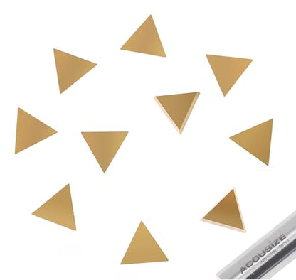 Accusize TPG431 TiN Coated Carbide Inserts, 1/2 in IC, 3/16 in Thick - size: TPG431