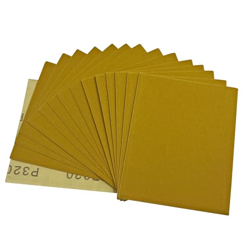 40 Pcs 1/4 Sheet Sandpaper, 320 Grit Premium Sand Paper for Wood Metal Automotive, 5.5" x 4.5", Wet/Dry Use, Palm Sander & Hand Sanding - style: Gtit 320