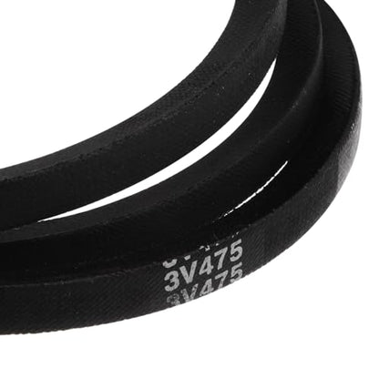 uxcell 3V475 Rubber V Belt 47.5" Length x 0.38" Width x 0.31" Thick, Industrial Power Transmission Belt - size: 47.5" Length