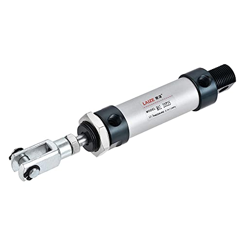 uxcell Pneumatic Air Cylinder 20mm Bore 25mm Stroke with Y Connector and Quick Fittings, MAL 20x25, for Automatic Equipment - size: 20mmx25mm