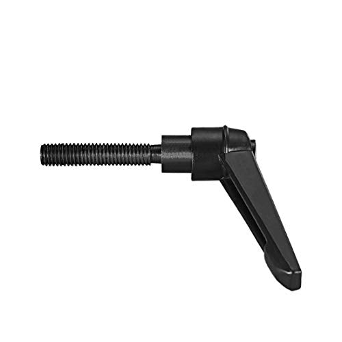 uxcell M8 x 45mm Handle Adjustable Clamping Lever Thread Push Button Ratchet Male Threaded Stud Knobs Rotating Screw Handles Bolts with Locking Lever Black 2pcs - size: M8x45mm