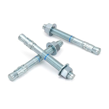 3/4" x 7" Concrete Anchors (20 Pack) 3/4 inch Wedge Anchors Bolts Zinc Plated - size: 3/4"x7"