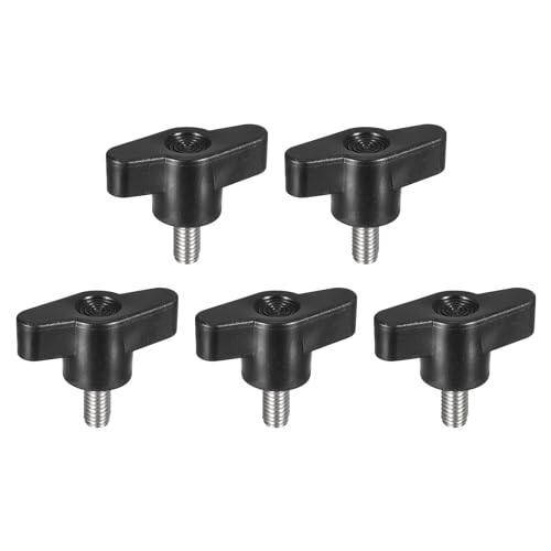 uxcell 5Pcs Clamping Screw Knob, M6 x 12mm Metric 304 Stainless Steel T Shaped Thumb Screws Handle for Quick Remove Hand Tightening Knob Replacement - size: M6 x 12mm