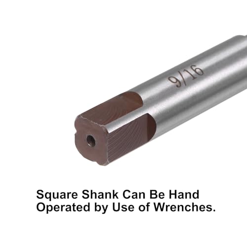 uxcell 9/16" Hand Reamer H8 Accuracy Alloy Tool Steel 6 Flutes Straight Shank Milling Cutter Tool - size: 9/16"