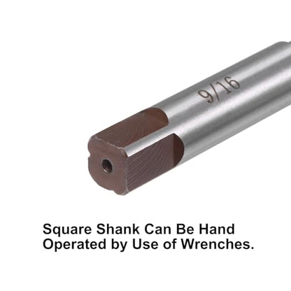 uxcell 9/16" Hand Reamer H8 Accuracy Alloy Tool Steel 6 Flutes Straight Shank Milling Cutter Tool - size: 9/16"