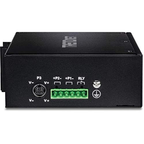TRENDnet 16-Port Industrial Unmanaged Gigabit PoE+ DIN-Rail Switch,TI-PG162 - style: 14 Port Switch w/ 2 SFP Slots