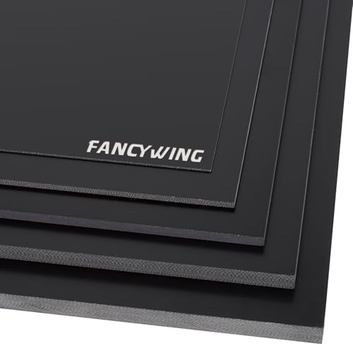 G10 Fiberglass Sheet, 400X500X1.0MM Glass Fiber Composite Laminate Board, Epoxy Resin Panel for DIY Models, RC, 3D Printing, Electrical Insulation 1.0mm Thickness Black - color: Black, size: 400x500x1.0MM