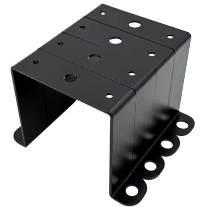 4 PCS 3x3" Square Tube Strap Clamps, 3 inch pipe strap, metal u clamp bracket for mounting,Powder Coated Black - size: 3x3"