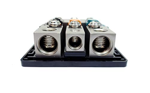 KnuKonceptz Bassik High Current 3 Way 0 Gauge Fuse Distribution Block - 120 Amp - size: 120 Amp