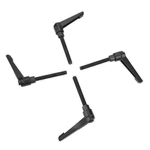 Wal front 4PCS Metal Machine Knobs Adjustable Fixing Handle M8 Male Thread Adjustable Knob Handle Clamping Lever (20MM)