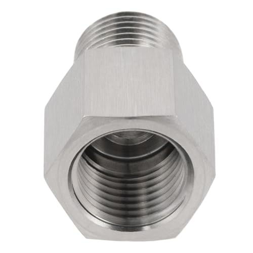 304 Stainless Steel Pressure Gauge Adapter 1/2" FNPT x M14*1.5 Male 1pc - size: 1/2" NPT Female x M14*1.5 Male