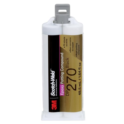 3M Scotch-Weld Epoxy Potting Compound DP270, Black, 48.5mL Duo-Pak, 1 Each - size: 48 mL (1.64 fl oz)