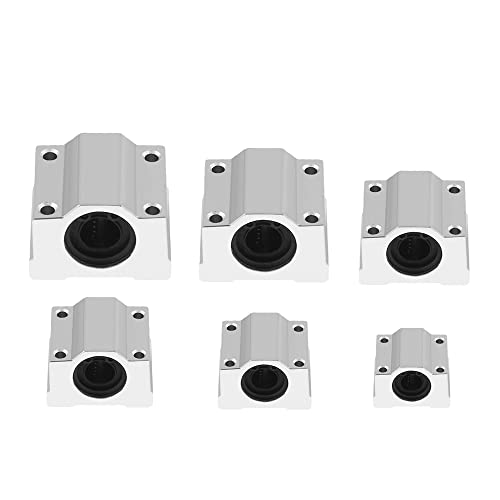 2PCs SCS20UU Aluminum Linear Motion Ball Bearing Box Bushing 50mm Long Linear Roller Bearing Slide Block for CNC 3D Printer Accessories