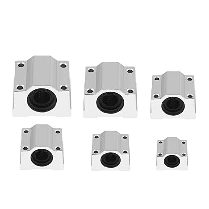 2PCs SCS20UU Aluminum Linear Motion Ball Bearing Box Bushing 50mm Long Linear Roller Bearing Slide Block for CNC 3D Printer Accessories