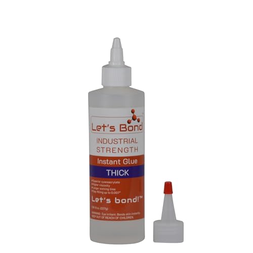 Let's Bond 8 oz Thick Professional Grade Instant Glue, Premium Cyanoacrylate, 700 CPS - size: 8 oz
