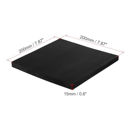PATIKIL Rubber Anti-Vibration Pads, 2 Pcs Square Vibration Isolation Mats 8" x 8" x 0.6" for HVAC Air Conditioner Air Compressor Washer Dryer, Black - size: 8" x 8" x 0.6"