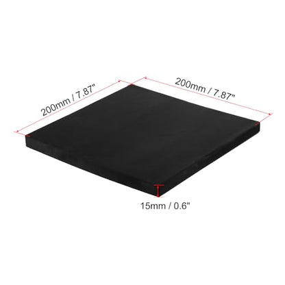 PATIKIL Rubber Anti-Vibration Pads, 2 Pcs Square Vibration Isolation Mats 8" x 8" x 0.6" for HVAC Air Conditioner Air Compressor Washer Dryer, Black - size: 8" x 8" x 0.6"