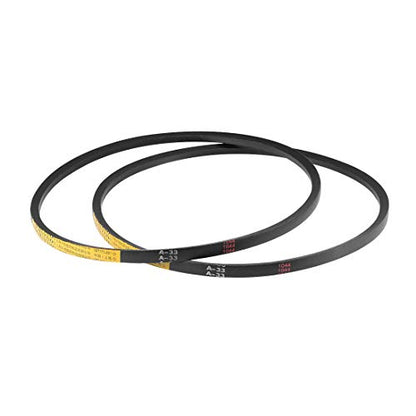 uxcell A33 Drive V-Belts 33" Pitch Length 13mm Width 8mm Thick JIS Standard A-Section Rubber Drive Transmission Belt 2pcs - size: 33"