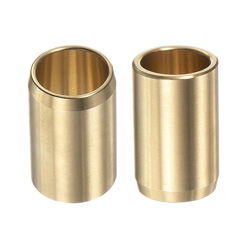 HARFINGTON 2pcs Sleeve Bearings 1/2" Bore 5/8" OD 1" Length Wrapped Oilless Bushings Brass Alloy for Transmission Conveyor Systems - size: 1/2" x 5/8" x 1"