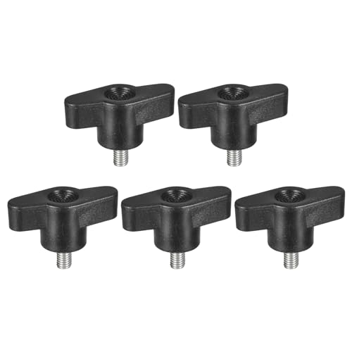 uxcell 5Pcs Clamping Screw Knob, M5 x 12mm Metric 304 Stainless Steel T Shaped Thumb Screws Handle for Quick Remove Hand Tightening Knob Replacement - size: M5 x 12mm