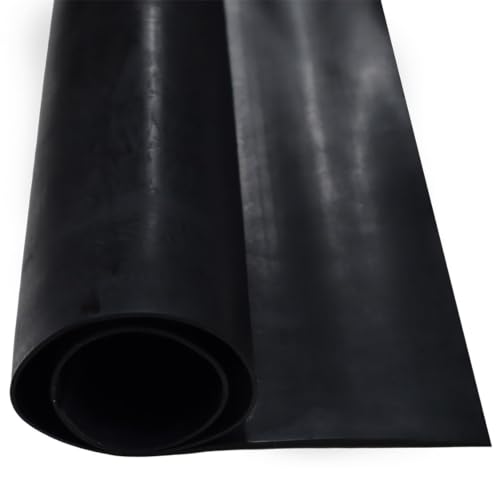 Nitrile Commercial Grade Rubber Sheet, Black, 60A, 0.062" x 36" x 36" - size: 36 x 36 x 0.063 in.