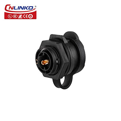 CNLINKO IP68 Circular Panel M16 Plastic 2 Pin Plug and Socket Electrial Waterproof Auto Wire Harness Solder with Cover for Power Equipment DC/AC Welding Connector (2 Pin) - size: 2 Pin, style: Single-Hole Set/Plug without Cable