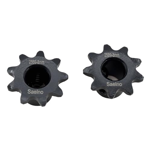 2PCS #25 Roller Chain Sprocket Type B 8mm Bore 9 Tooth, Hardened Antirust 1045 Steel Drive Sprockets 25B9-8mm