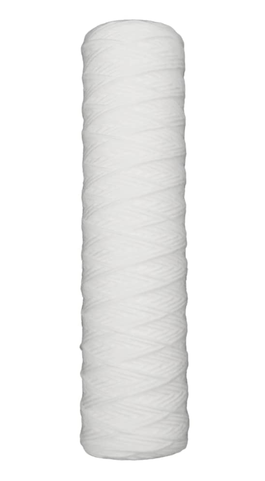 IPW Industries Inc. 25 Micron String Wound Water Filter for Universal Whole House Replacement Cartridge Sediment Filters for Well Water 10" x 2.5" - 6 Pack