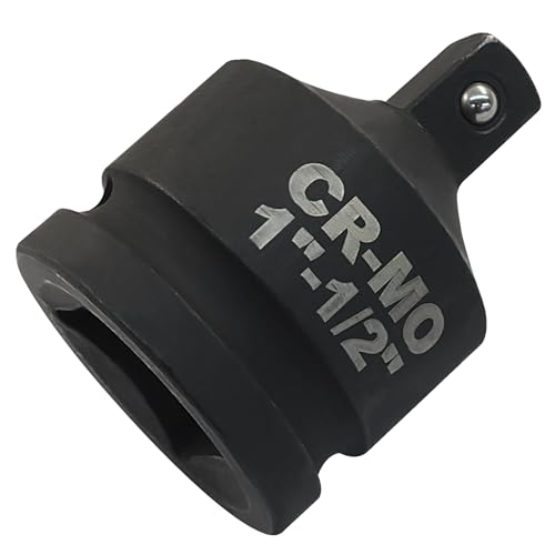 1" Female to 1/2" Male Impact Socket Adapter, Black Wrench Socket Adapter For Impact Driver - size: 1" to 1/2"